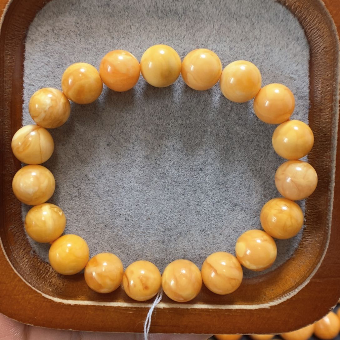 未镶嵌蜜蜡手串蜜蜡