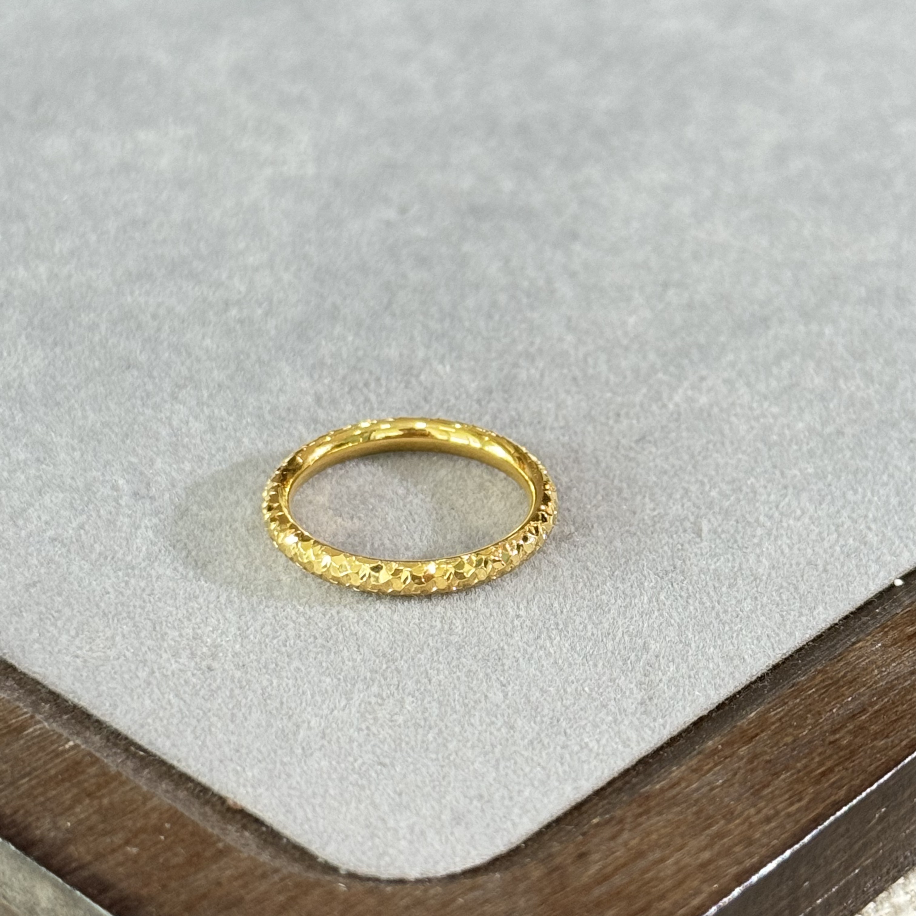 X【碎冰圆戒】足金999，精工5G戒指