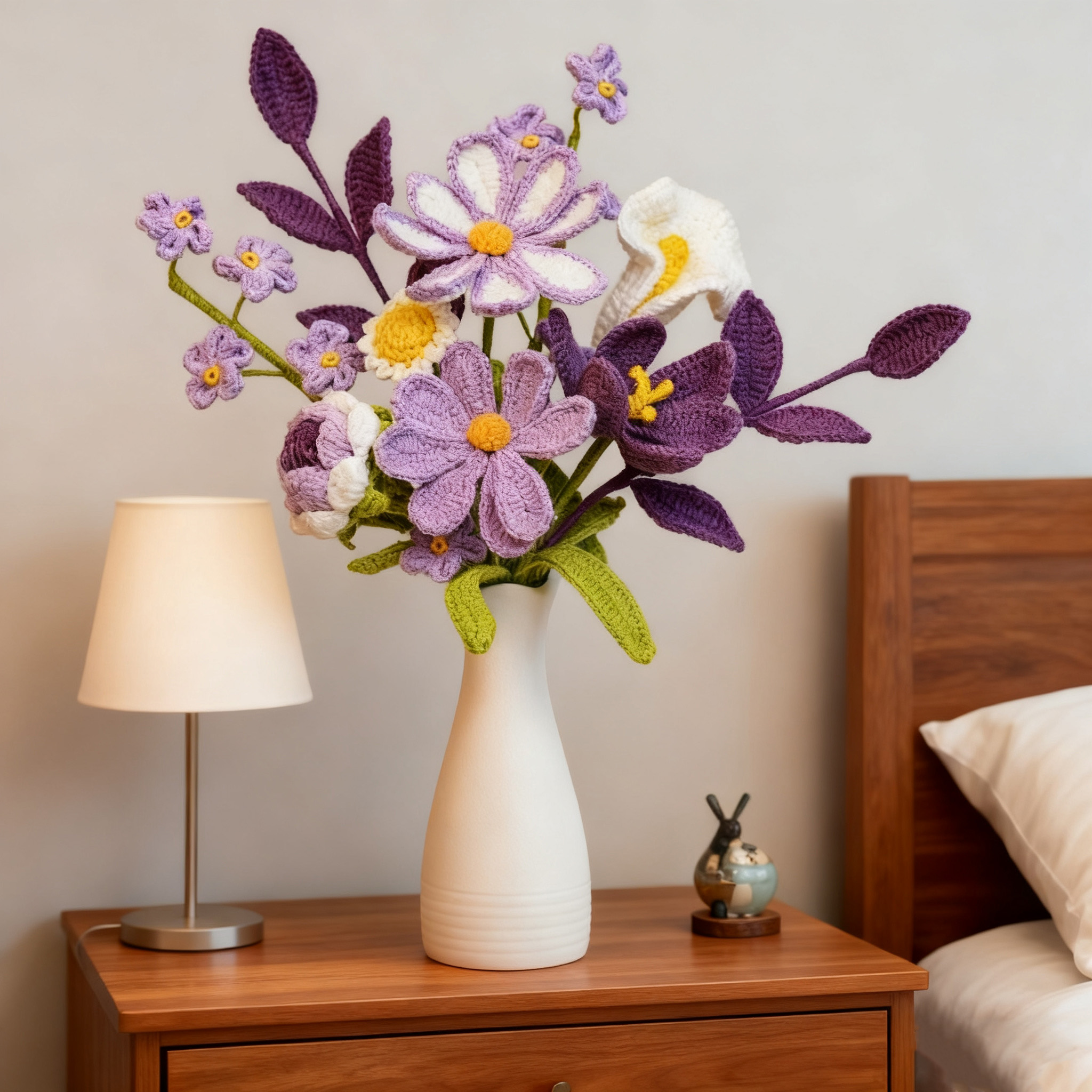 【家居装饰插花】毛线编织高颜值ins风手工装饰家居客厅卧室仿真花