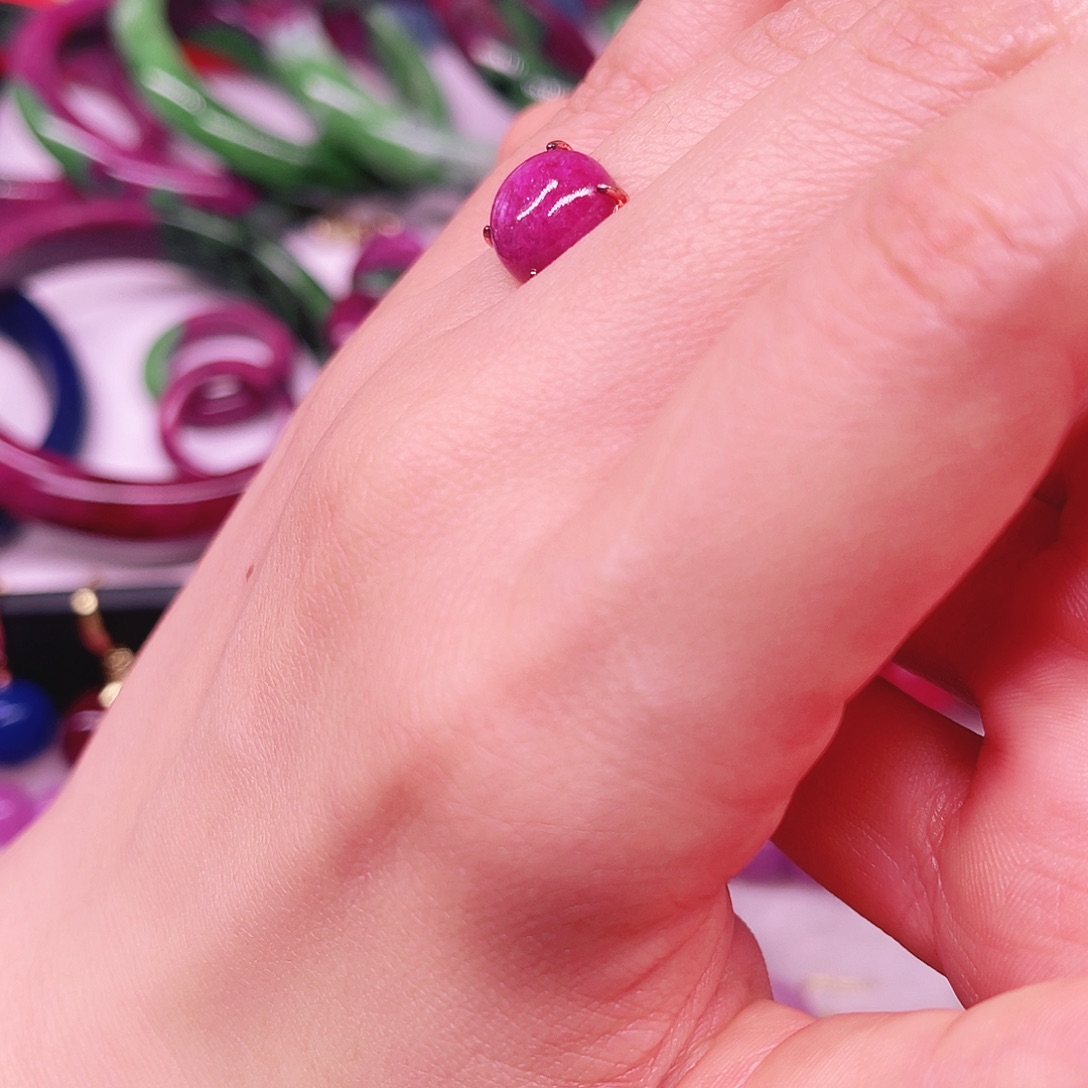 银S925镶嵌红宝石戒指