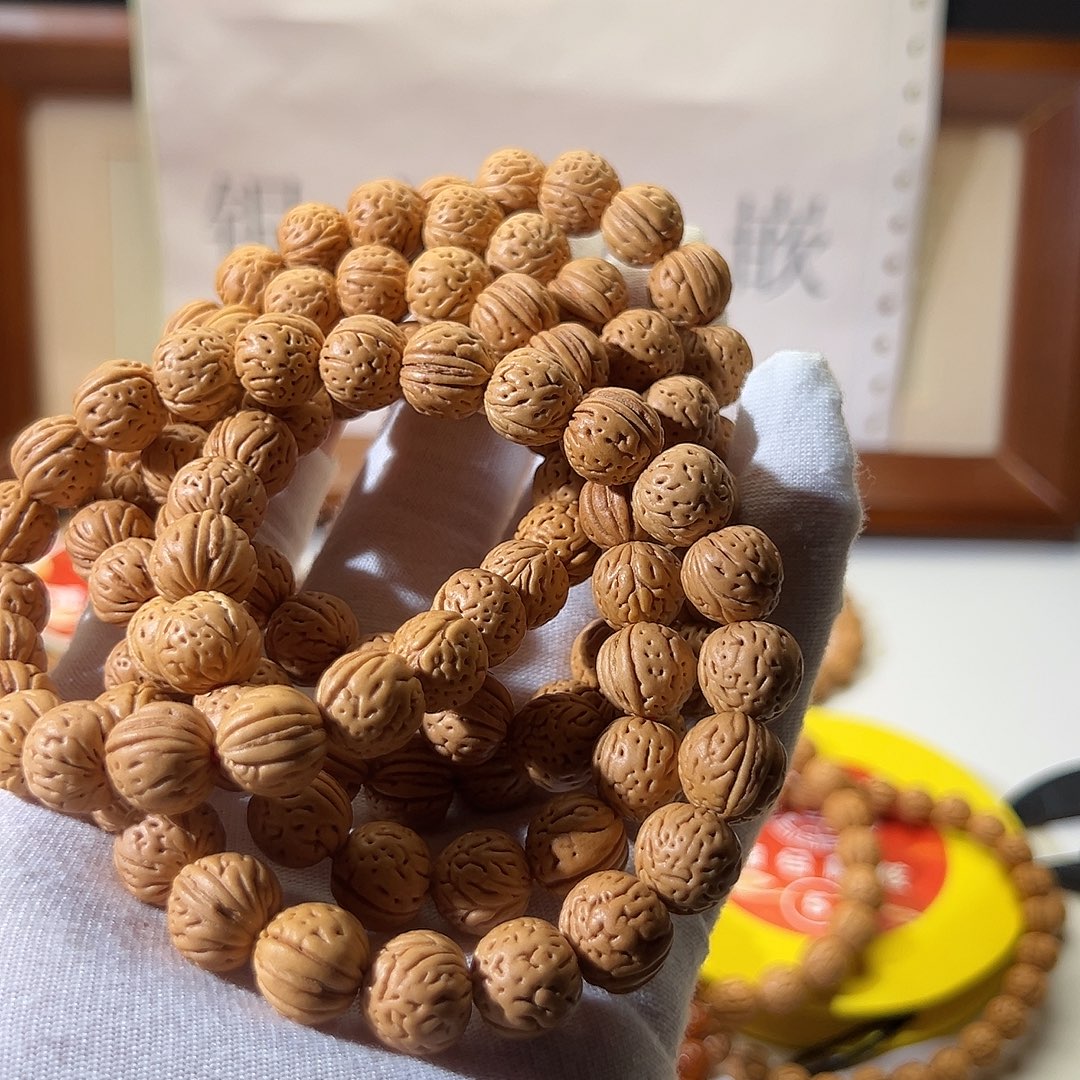 無***觀桃核手串野生桃核