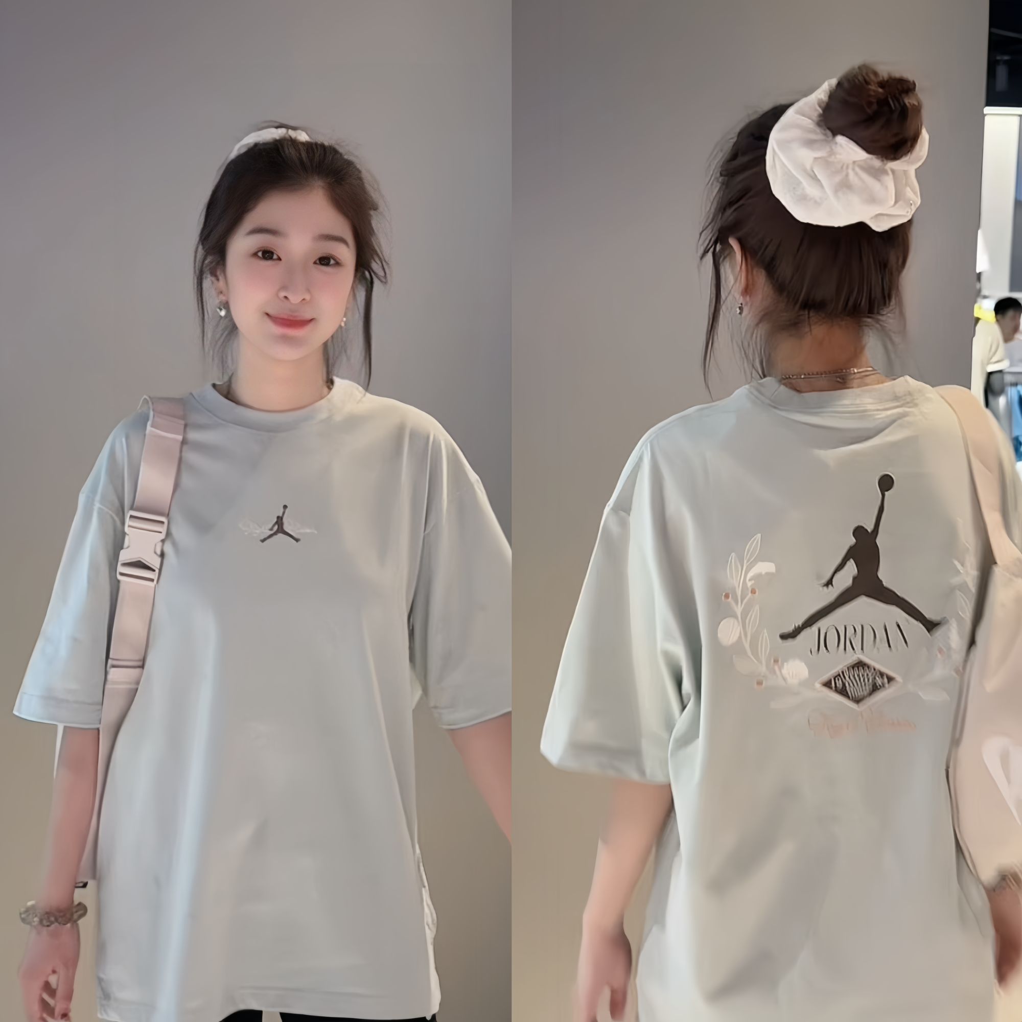 【滔搏联动】NIKE耐克男女子春夏乔丹高奢花藤白搭短袖 IF0381-034
