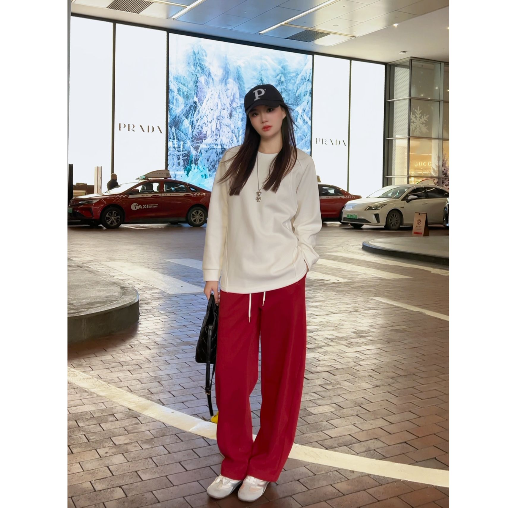 【LIULIU定制】冬季加绒加厚刺绣休闲宽松打底卫衣