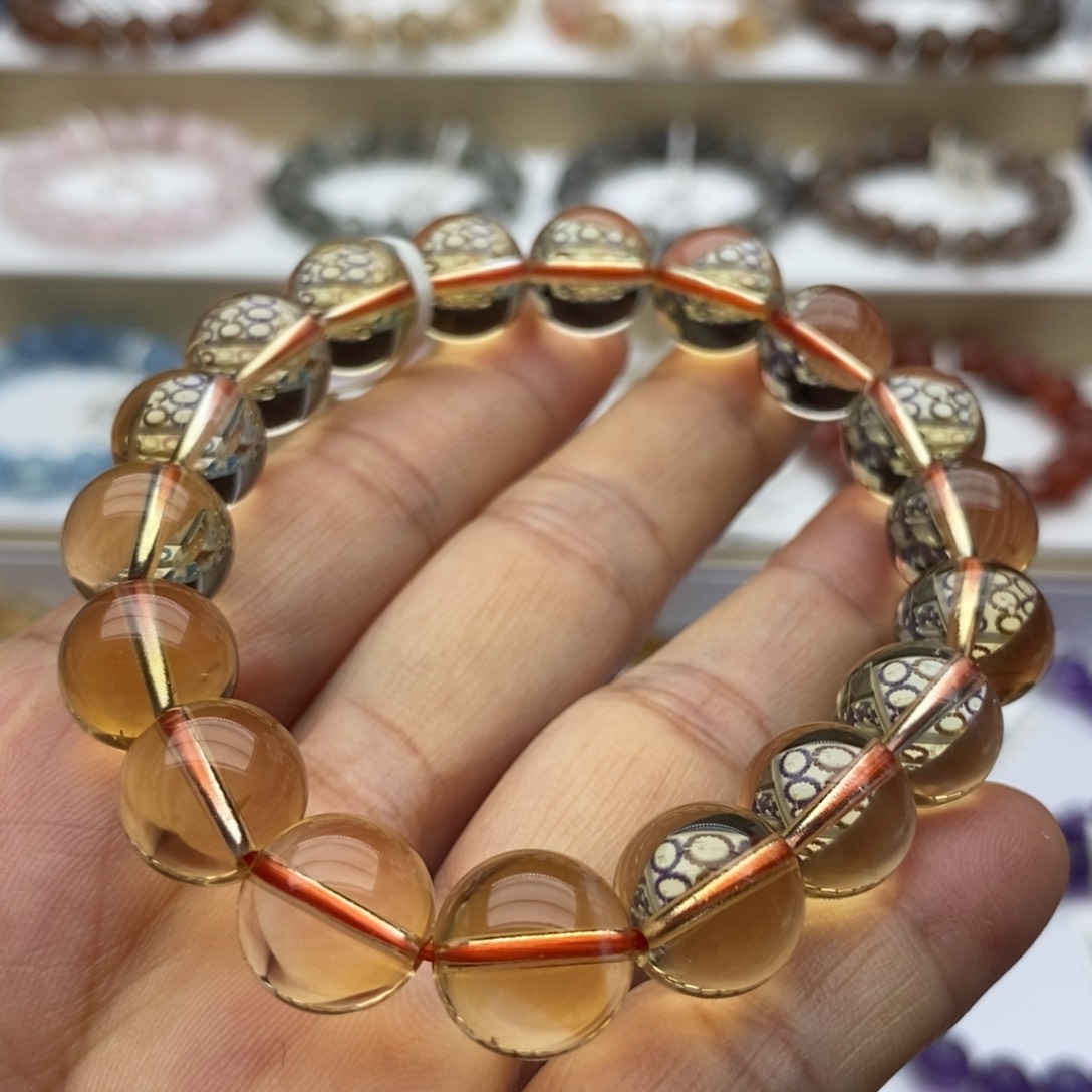 水晶手链未镶嵌巴西黄11.7m