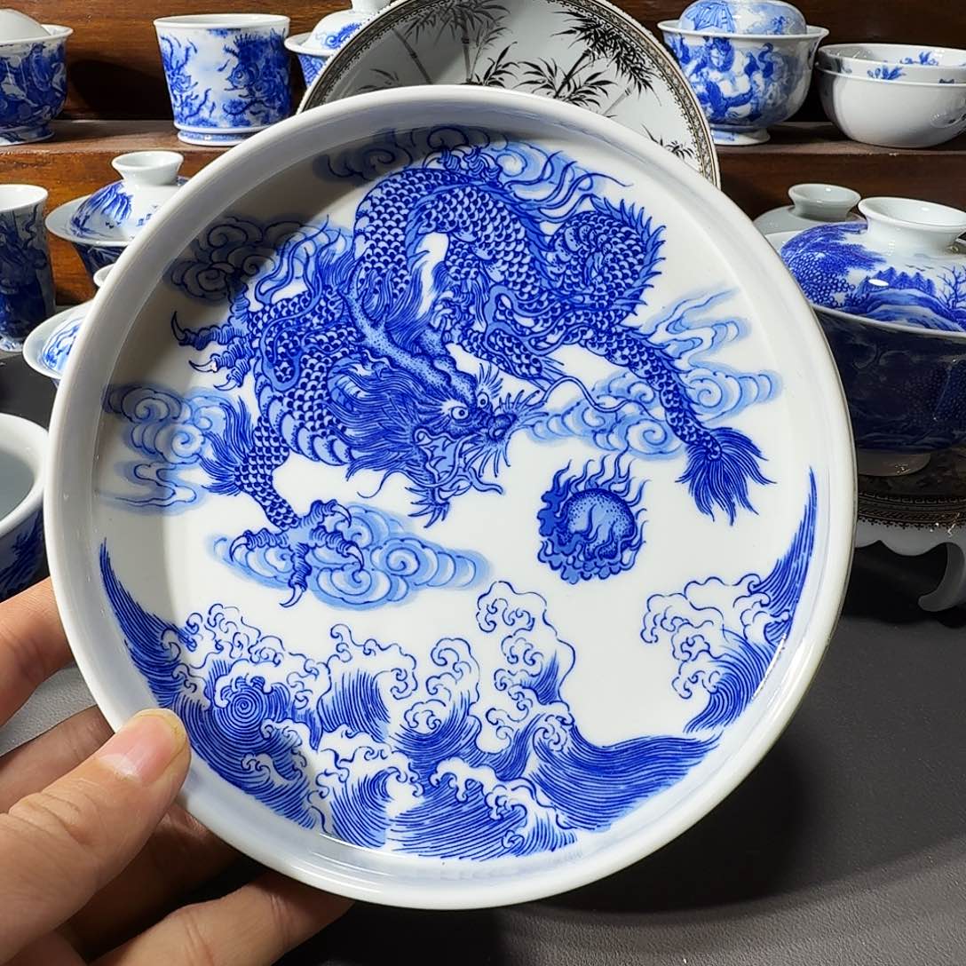 K***R泥塑壶承手工手绘微瑕