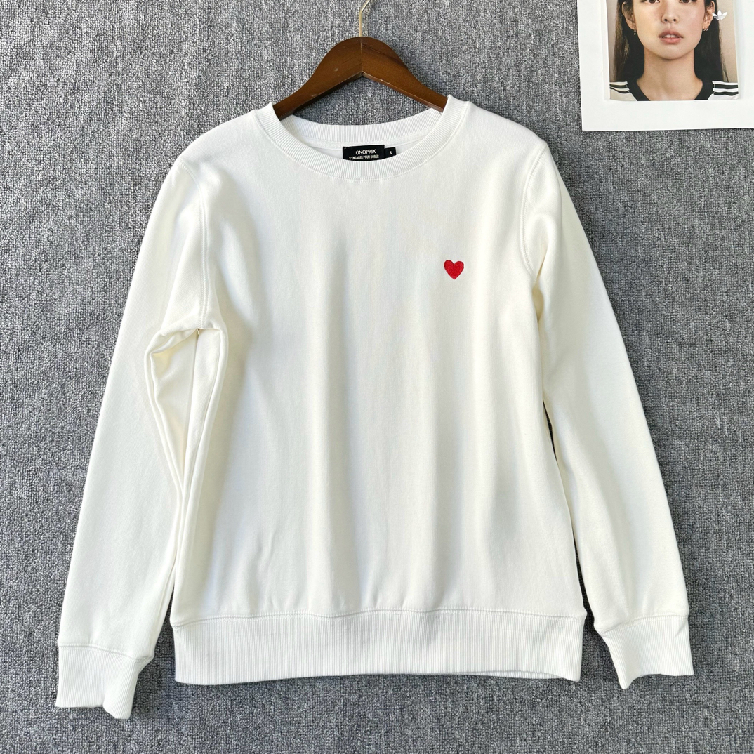 小甜心圆领加绒宽松卫衣