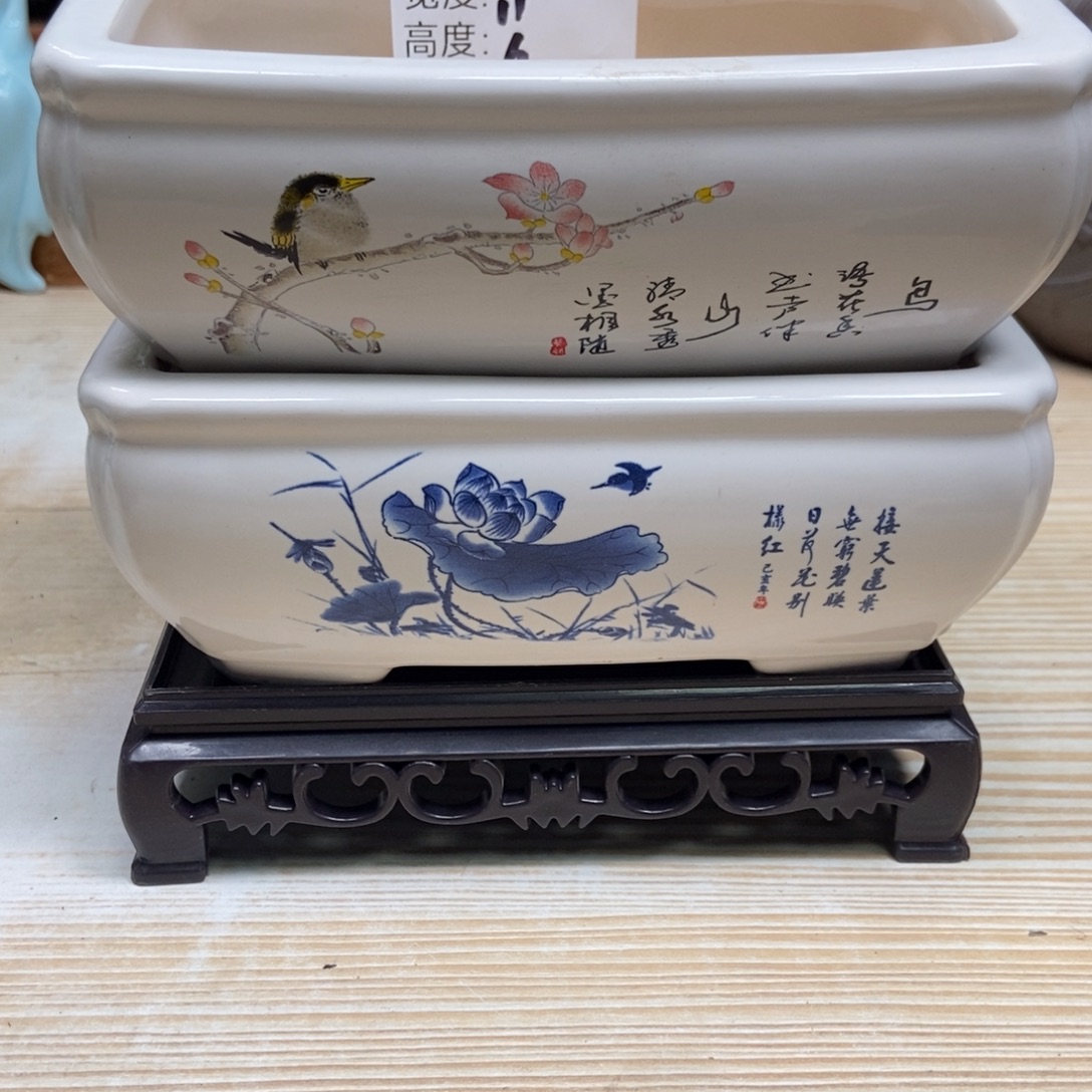 瓷片陶瓷花盆陶瓷艺术