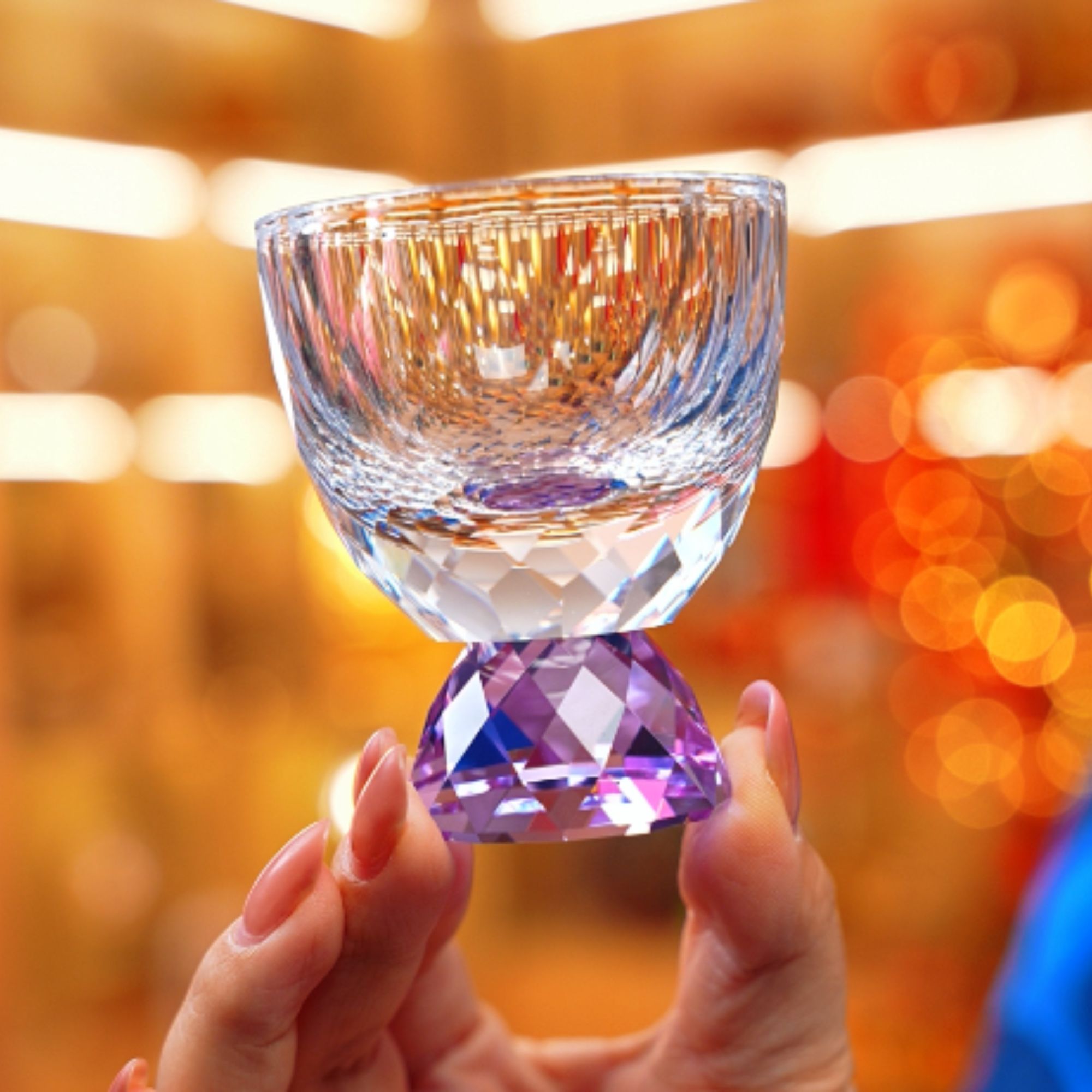 星芒棱境Stella Prism系列-紫色菱形纹主人杯茶杯