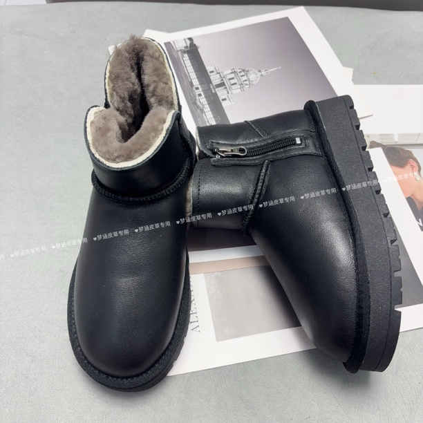 雪地靴加厚保暖防水加绒羊皮毛一体牛皮