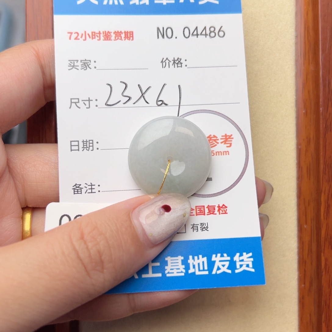 翡翠颈饰未镶嵌平安扣4486