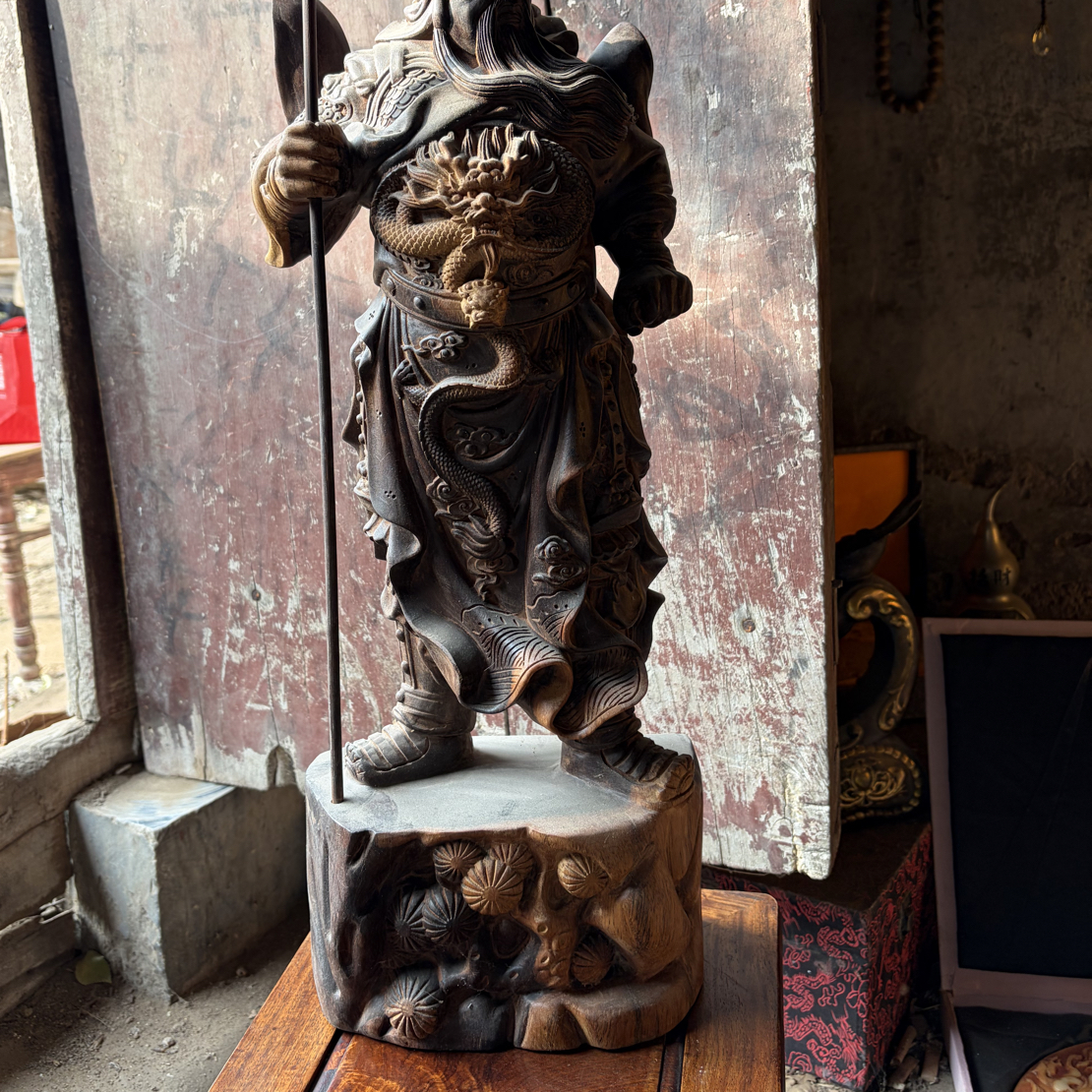 【闪购商品】福利木摆件复古工艺关公