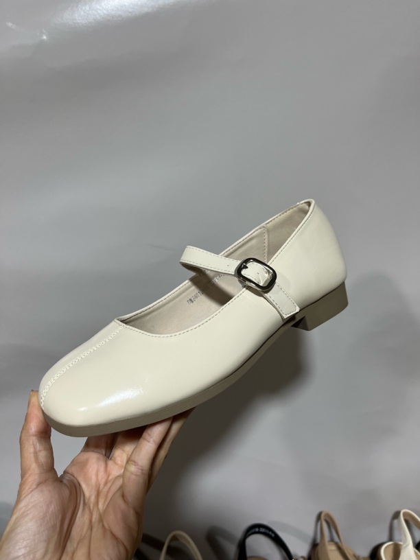 复古方头玛丽珍鞋女1245春秋新款甜美浅口低跟法式百搭单鞋24Q