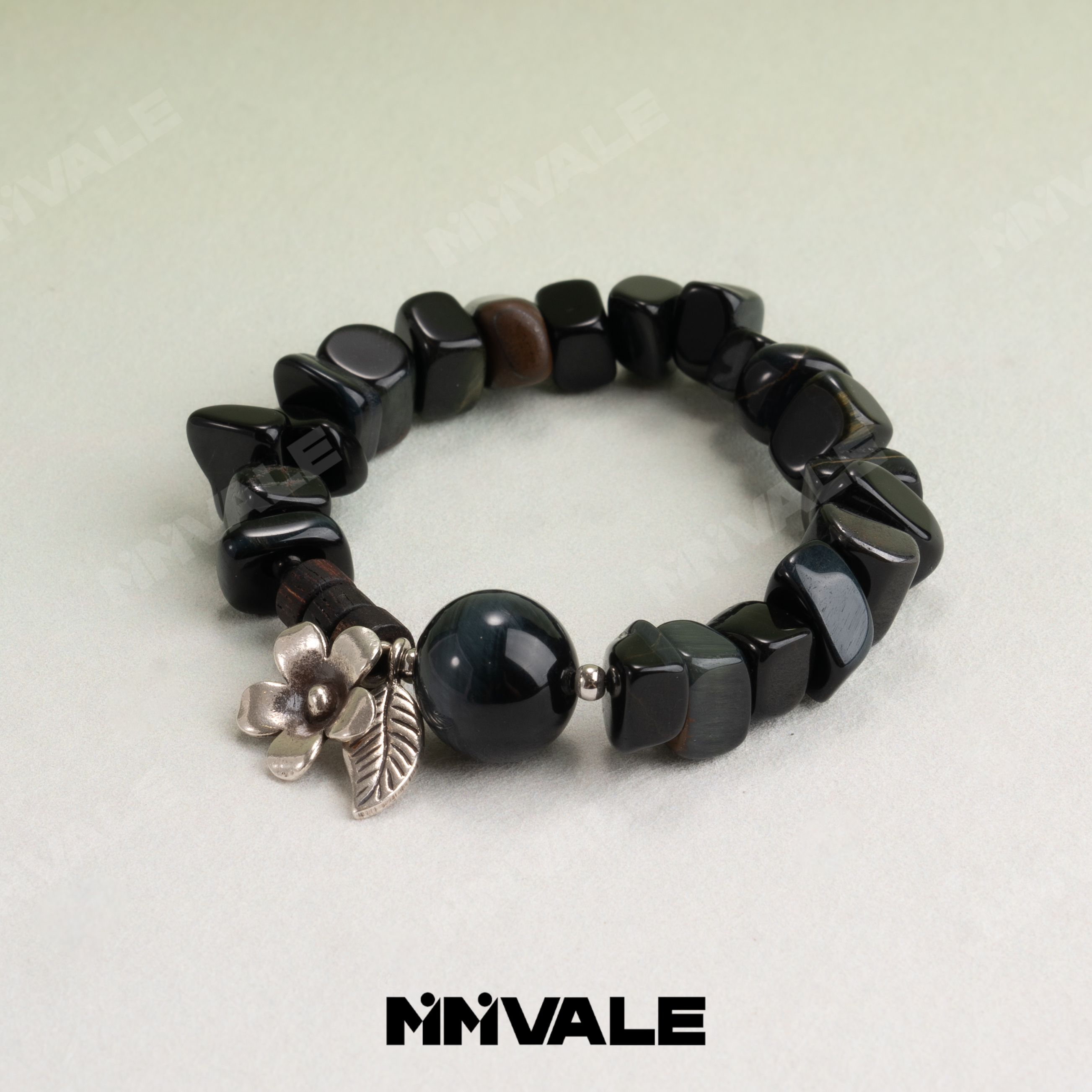 秘密山谷【午夜蓝】原创设计闪电蓝虎眼随形降真香手串MMSG8773