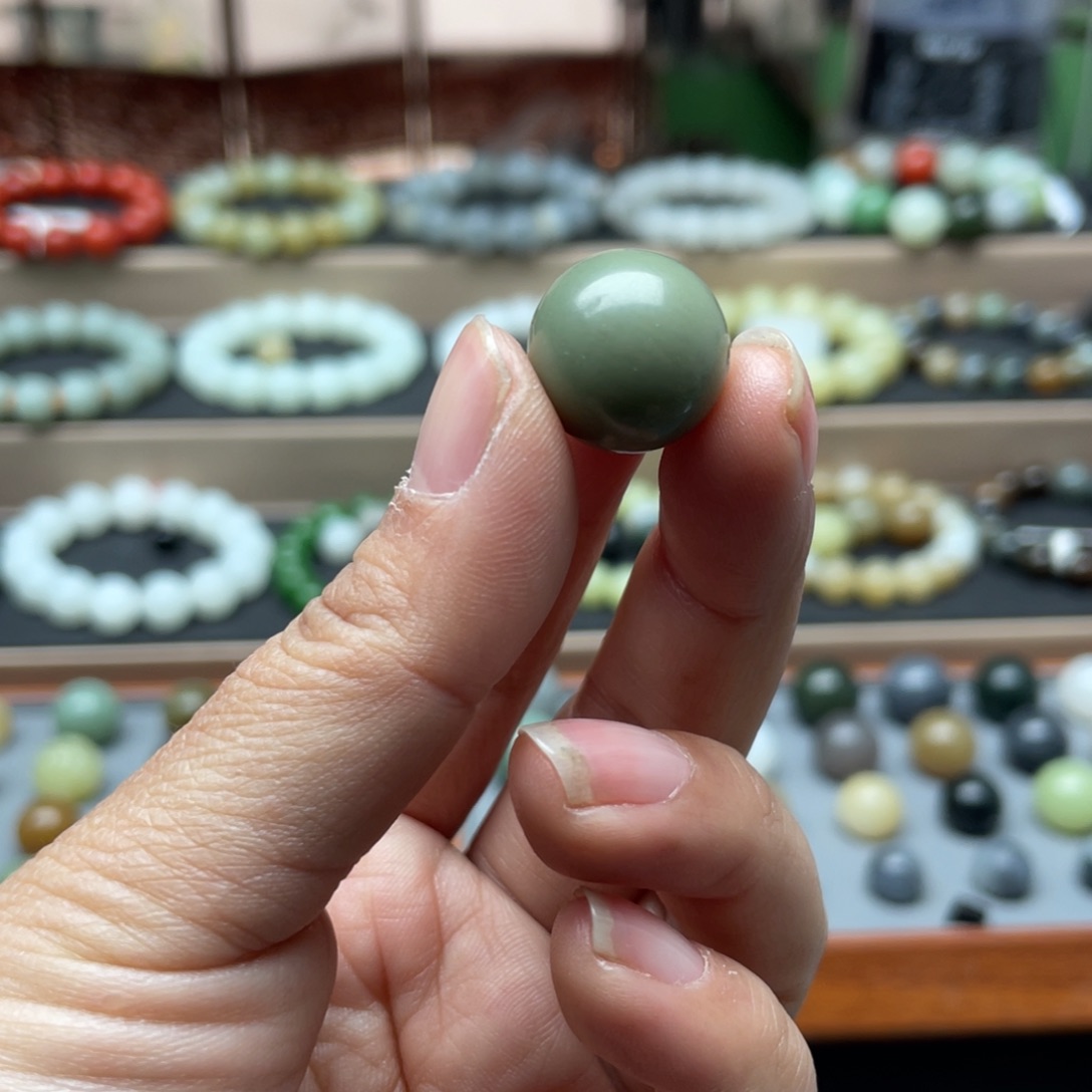 和田玉单珠16未镶嵌