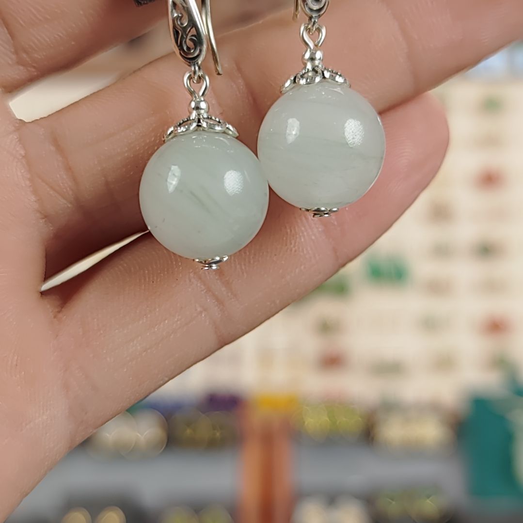 石英质玉珠宝奇石银S925镶嵌翠玉卡16