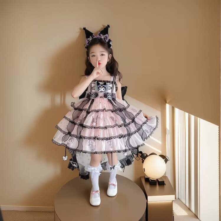 女童2025新款库洛米洛丽塔四季款儿童生日洋气库洛米公主裙童装