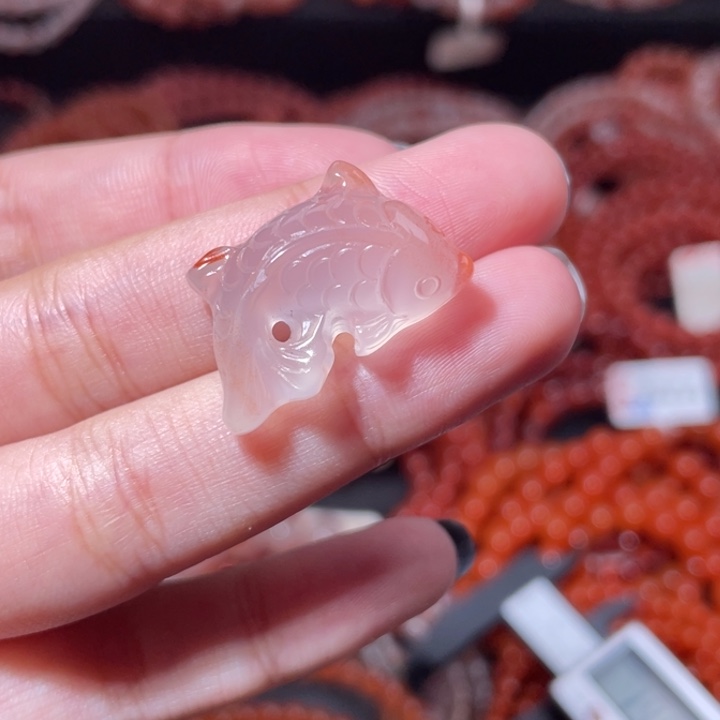 南红玛瑙未镶嵌锦鲤2177打孔备注