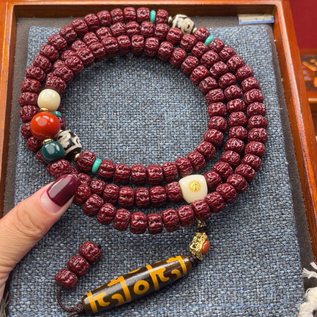 吊坠金刚菩提藏式直切一代龙黑金