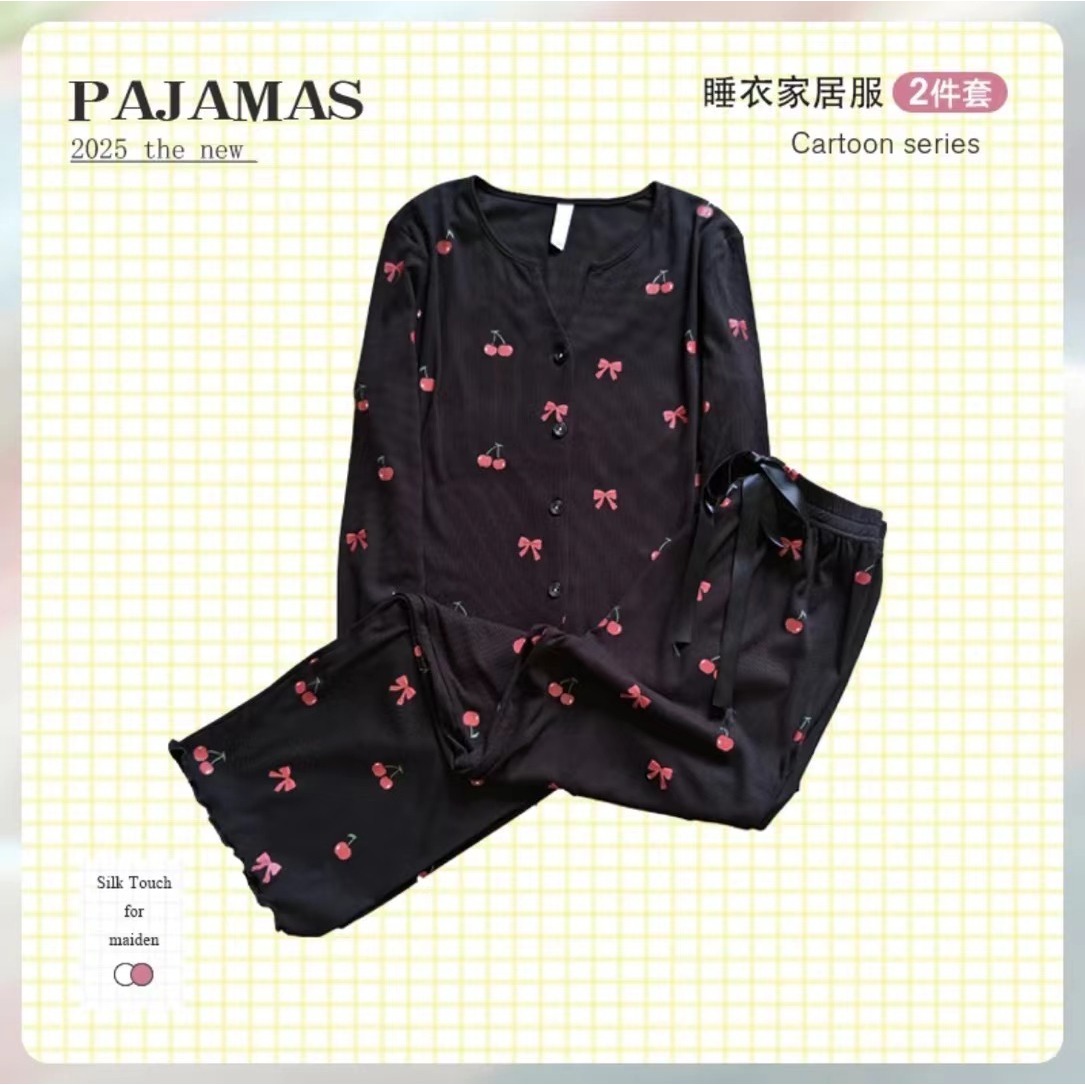 春季莫代尔棉甜美新款睡衣套装睡衣爆款家居服