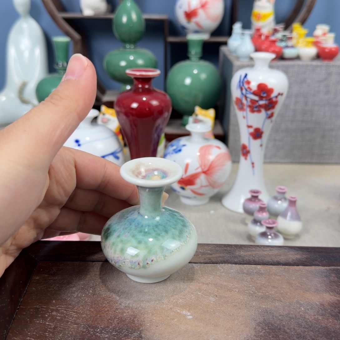 陶瓷手工小花器摆件