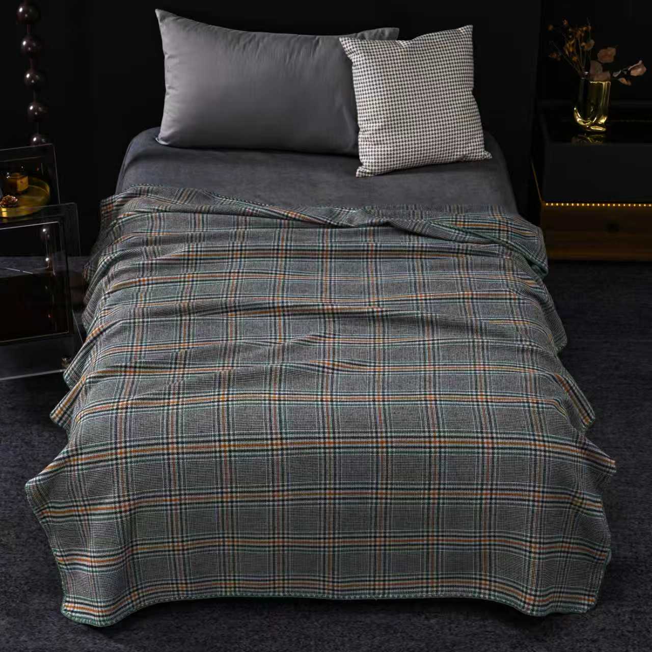 【简约条纹咖】柔软亲肤加厚保暖毯客厅沙发装饰盖毯四季通用毯