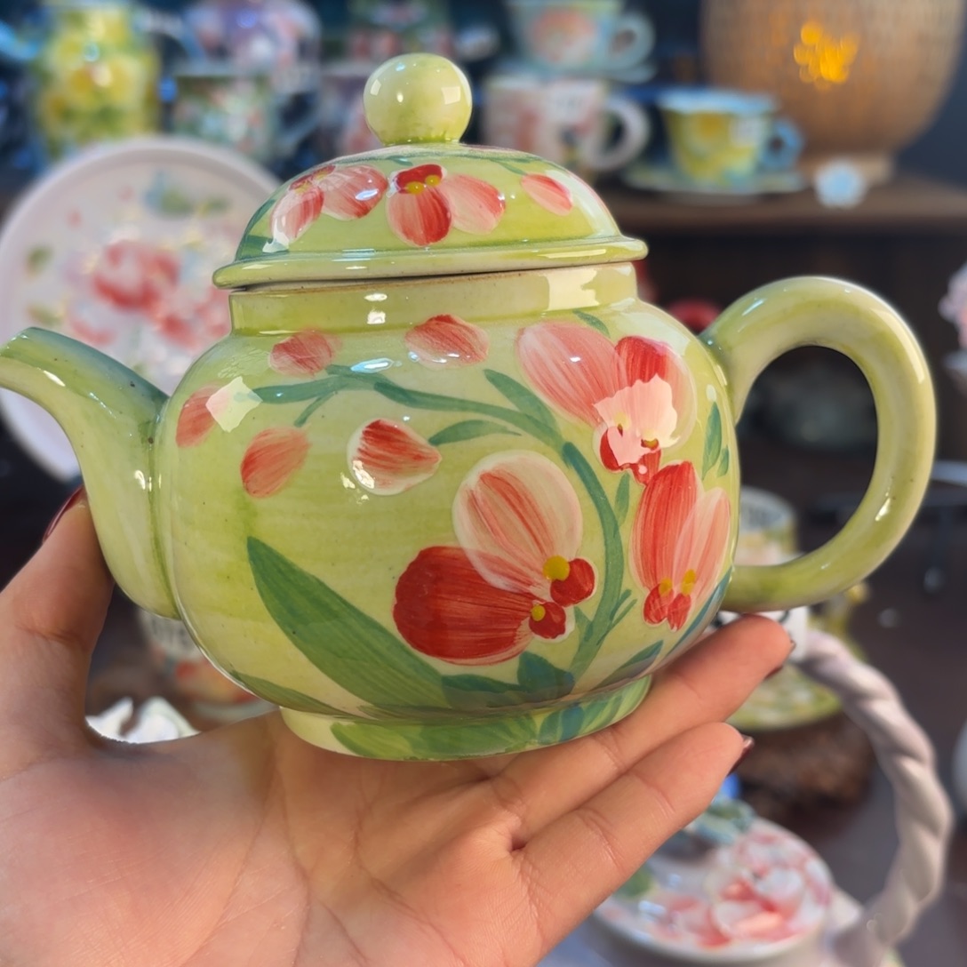 景德镇手绘高温釉下彩陶瓷茶具