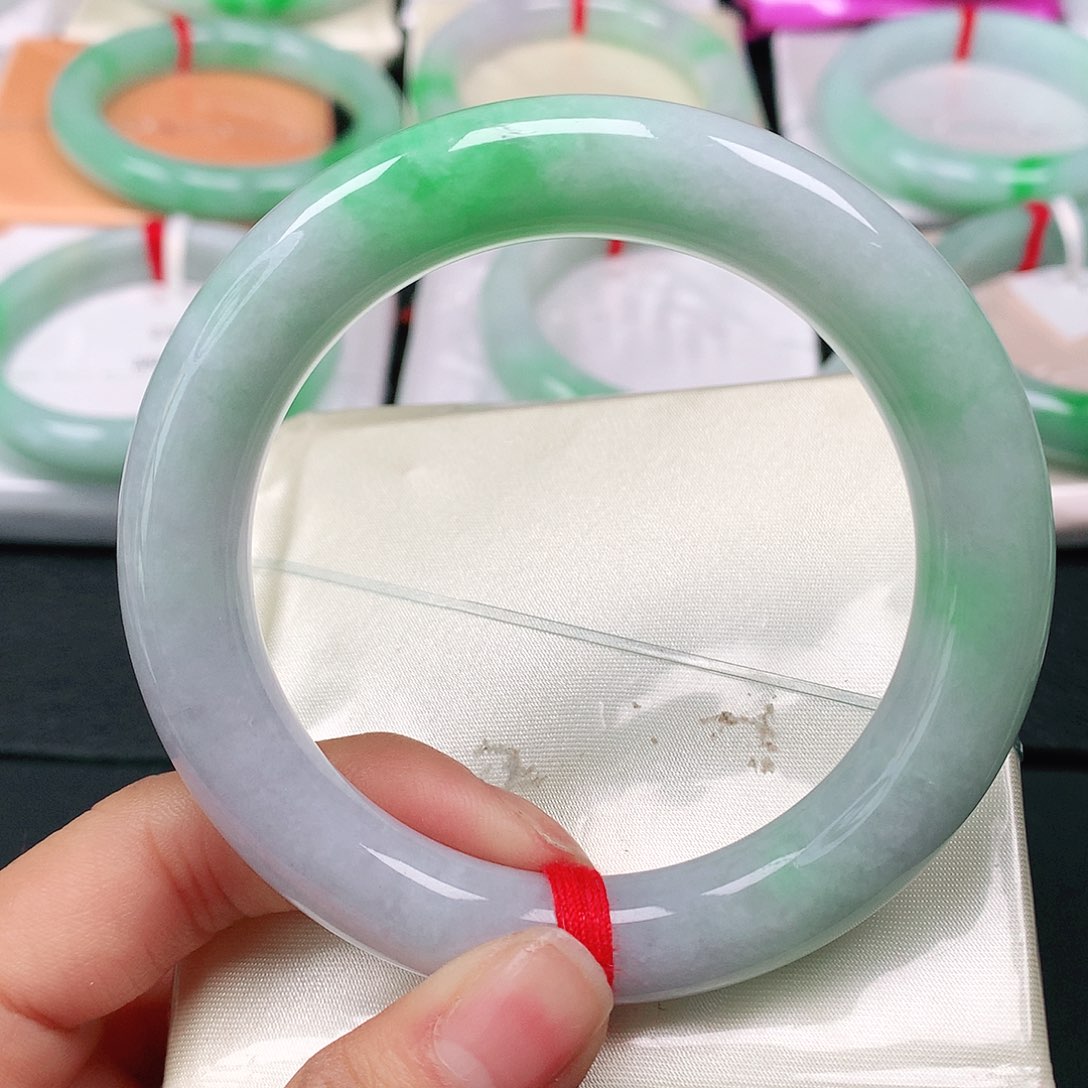 翡翠手镯（圆镯）未镶嵌天然翡翠手镯55