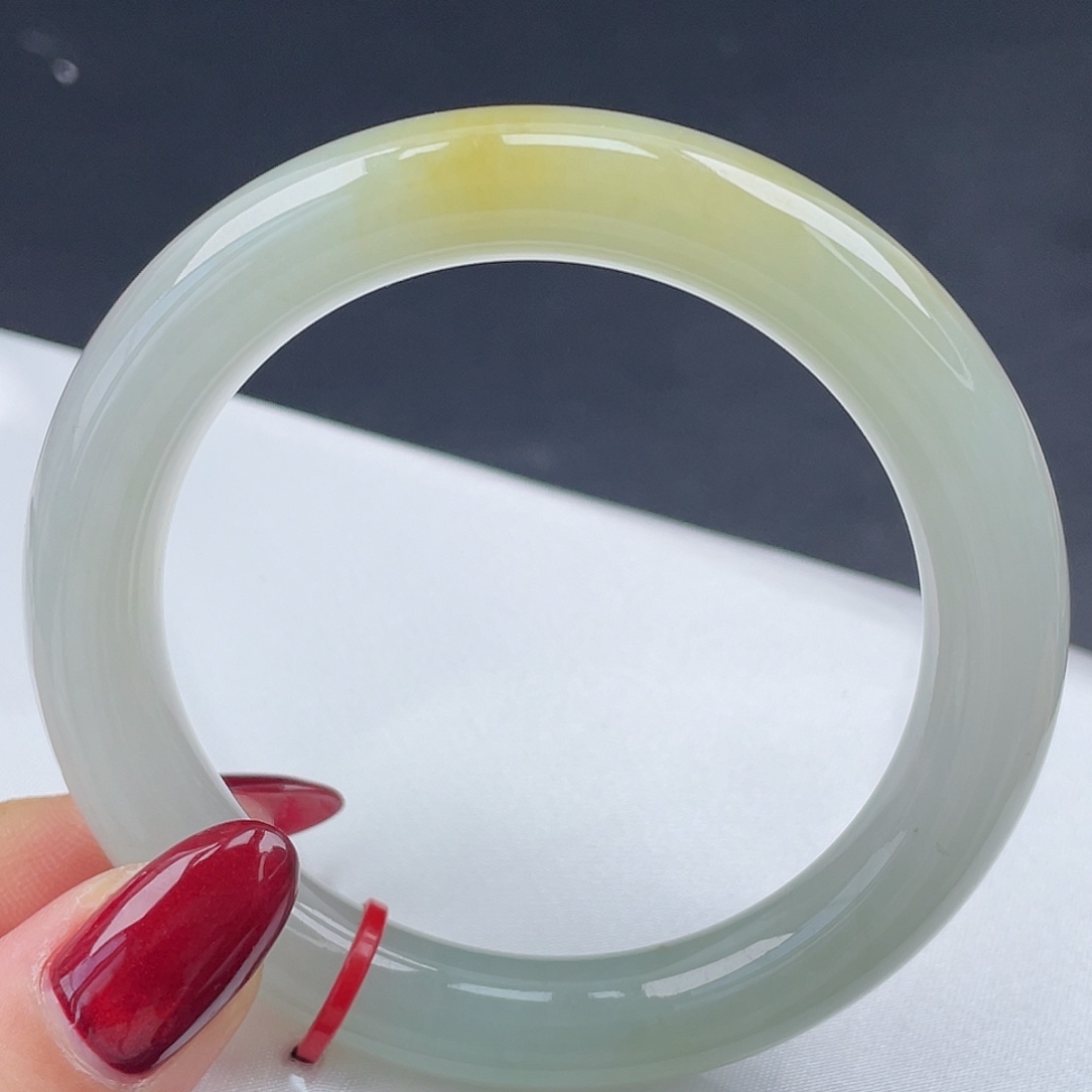 翡翠未镶嵌手镯55圆条