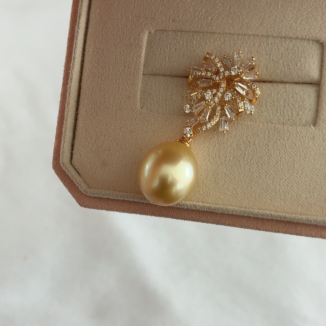 海水珍珠银S925镶嵌颈饰