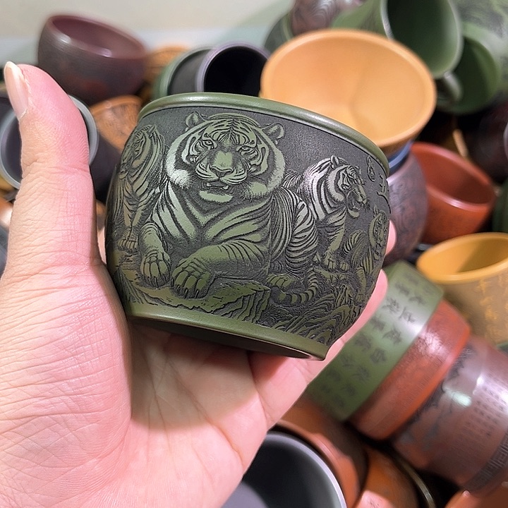 茶杯紫砂全手工紫砂主人杯 