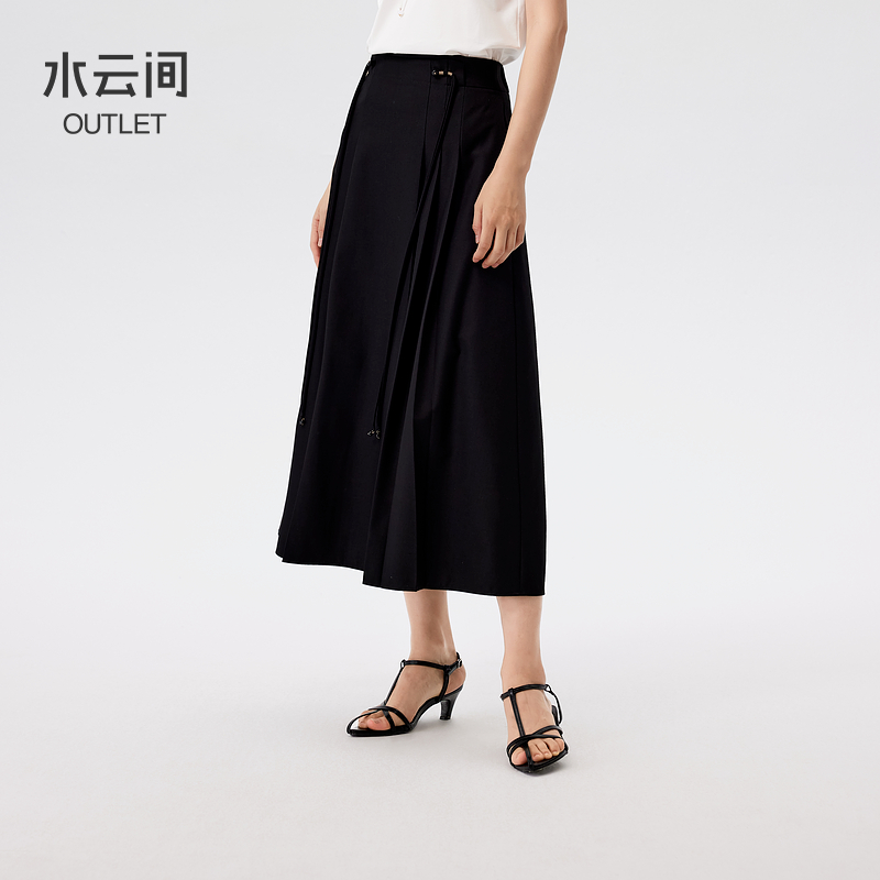 【半身裙】水云间黑色新中式马面裙女国风半身裙中长款12430689