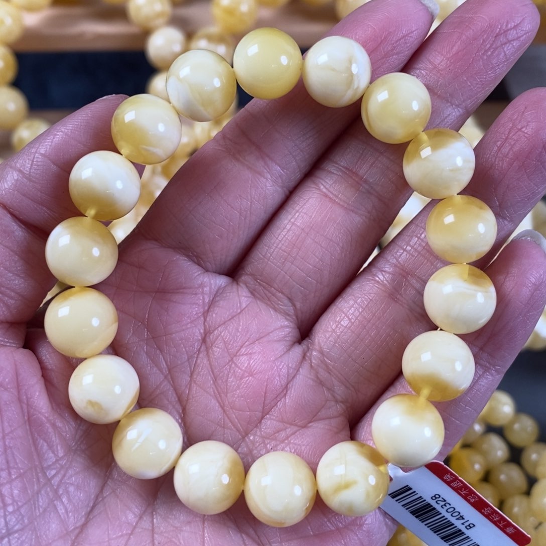 蜜蜡裸石未镶嵌11➕金白溶洞