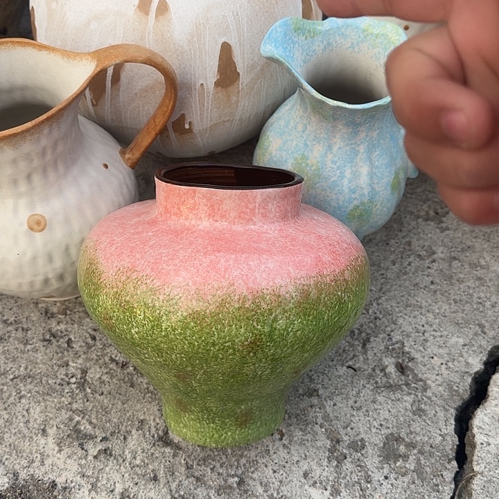 微瑕景德镇手工花瓶清