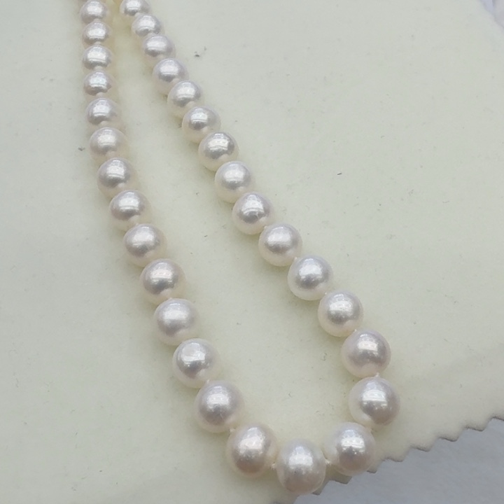 淡水珍珠银S925镶嵌颈饰198