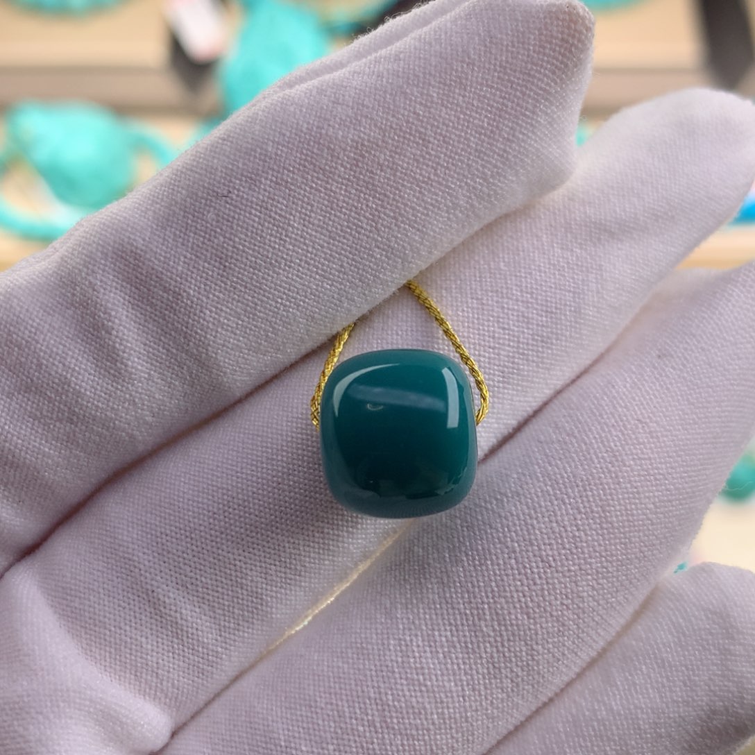 绿松石珠宝奇石未镶嵌12×11