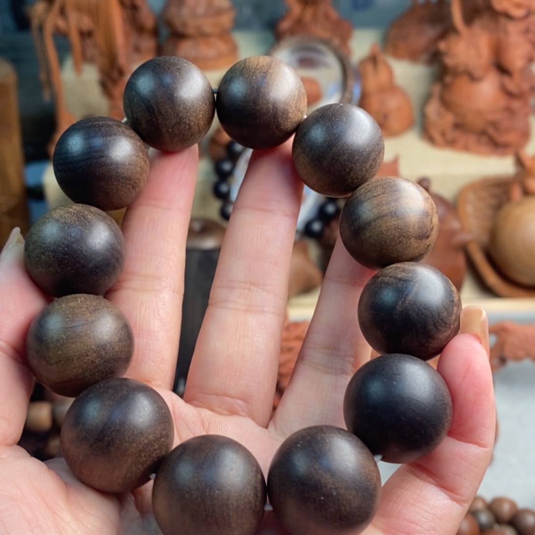 白***情手串/手链檀香木印度迈索尔老山檀大瑕疵奶香2.0