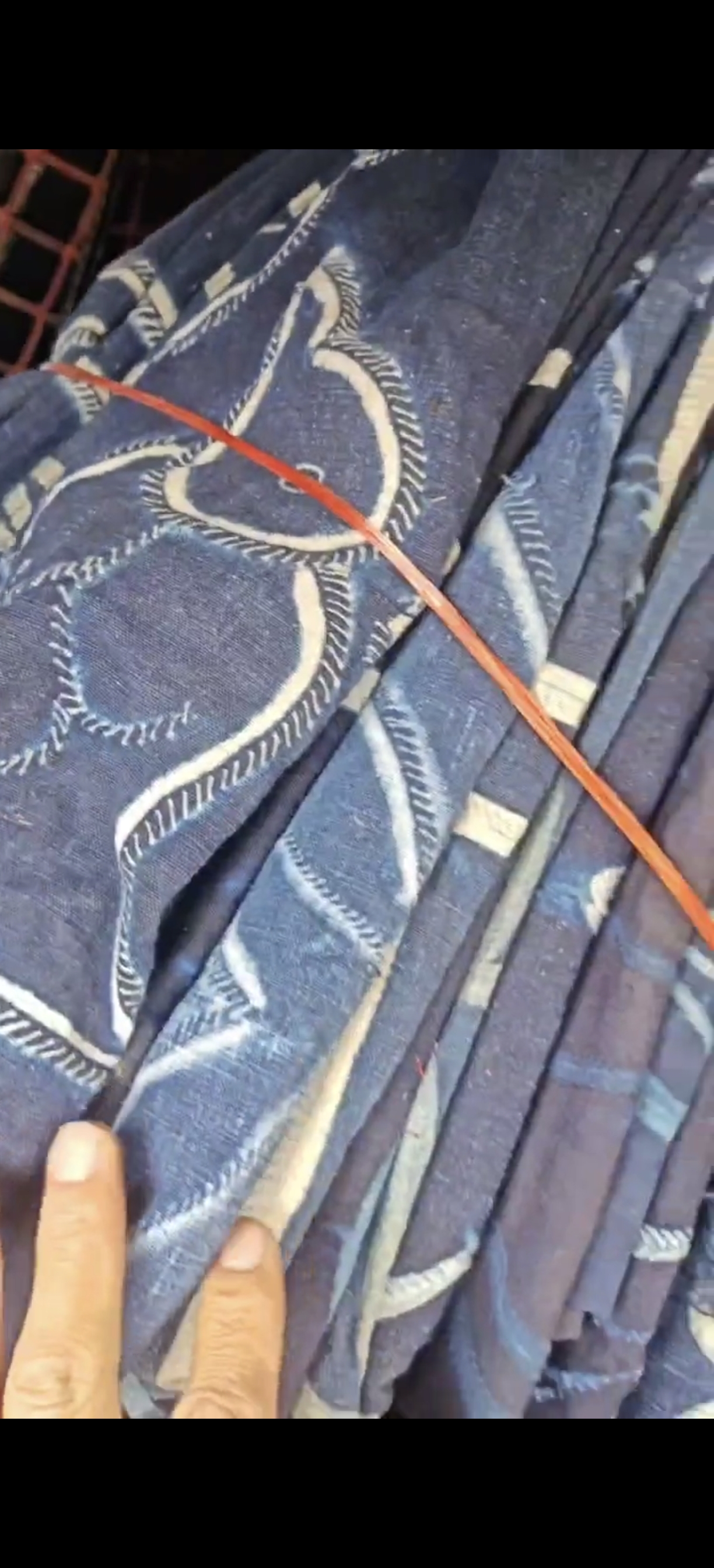 纯手工扎染老布料