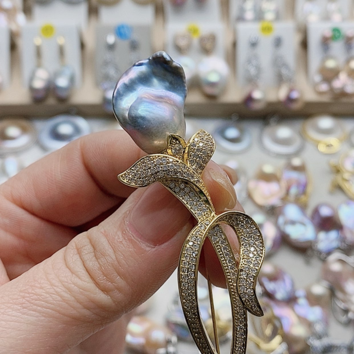 【闪购商品】淡水珍珠耳饰银S925镶嵌