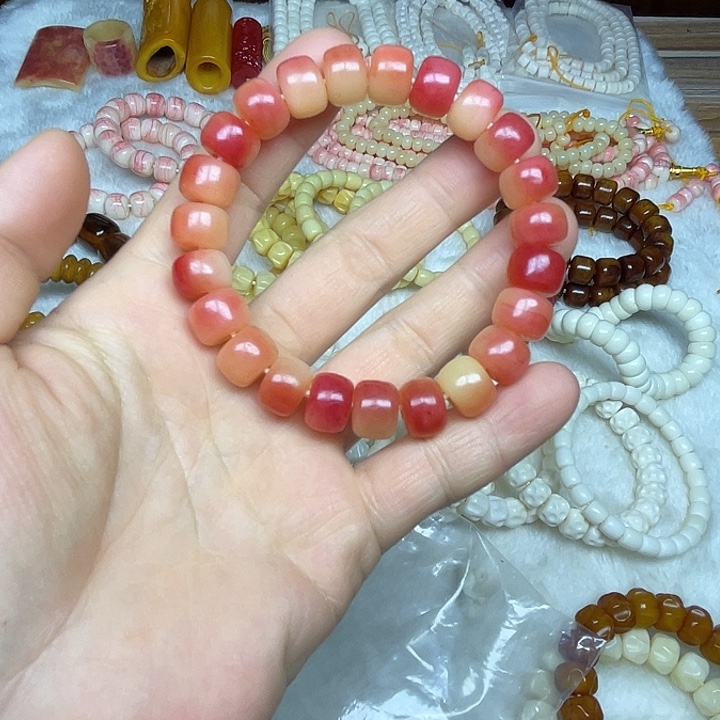 手串/手链鹿骨驼骨沁血料12