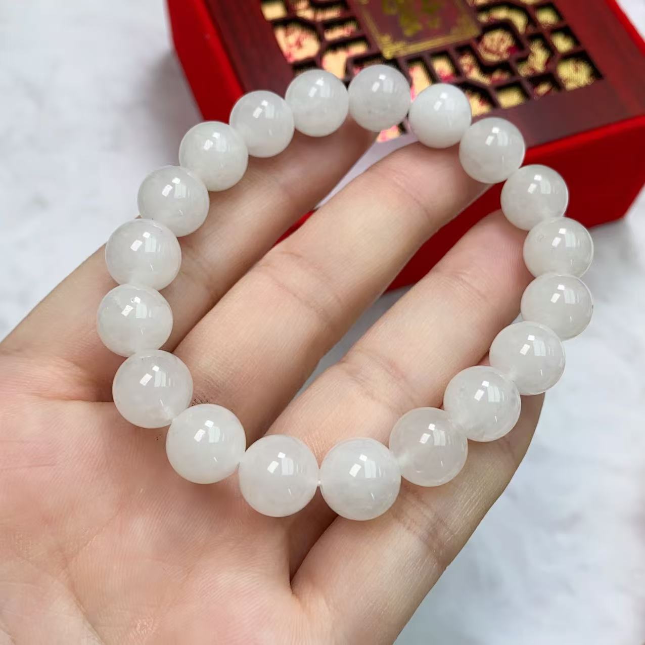 [石矿]A667白色系手链10M