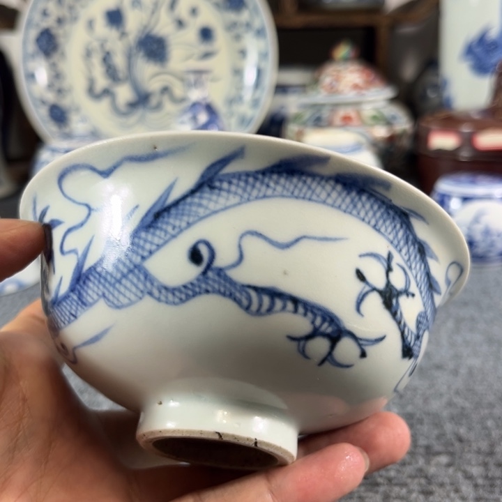 小***店碗一个青花的小碗碗