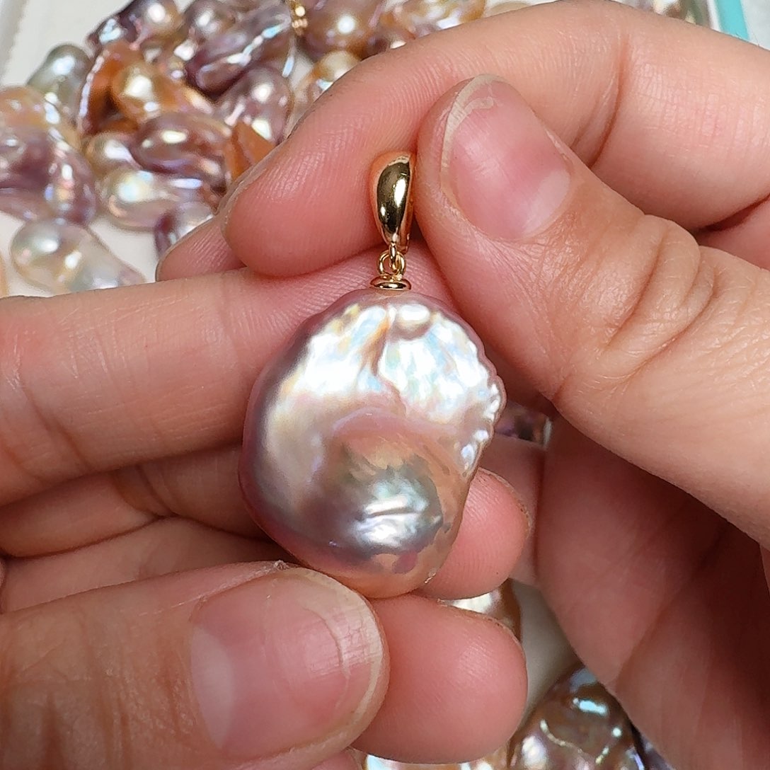 淡水珍珠颈饰银S925镶嵌