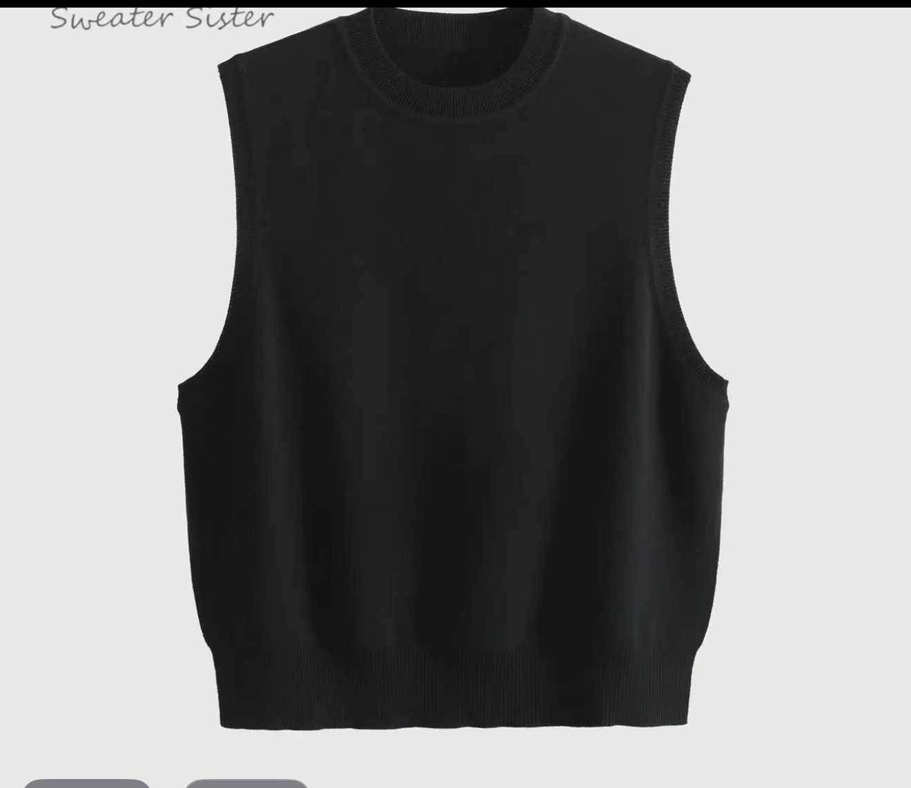 玖衫女装百搭镂空针织背心女圆领宽松无袖减龄马甲上衣736789