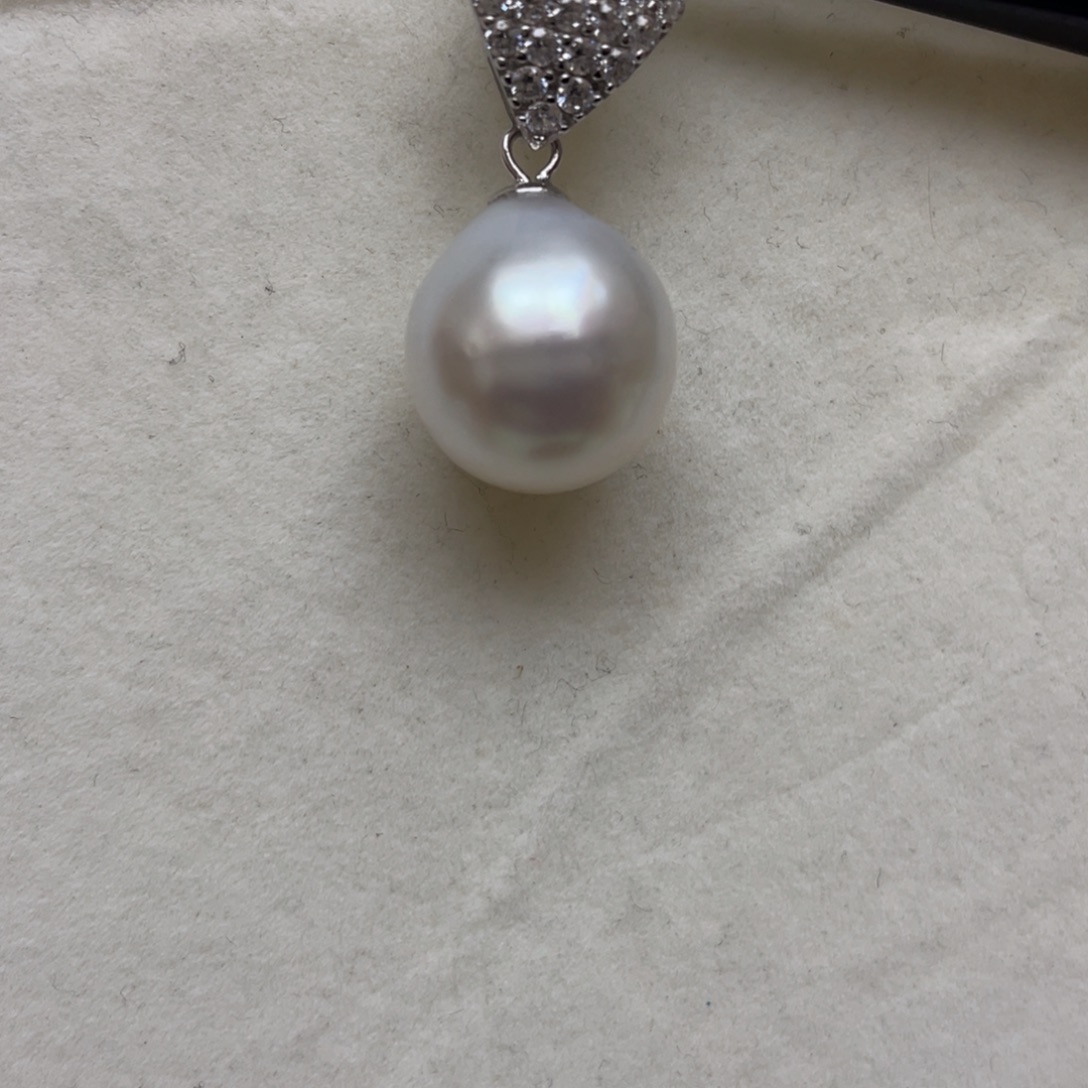 银S925镶嵌吊坠(不含链)海水珍珠