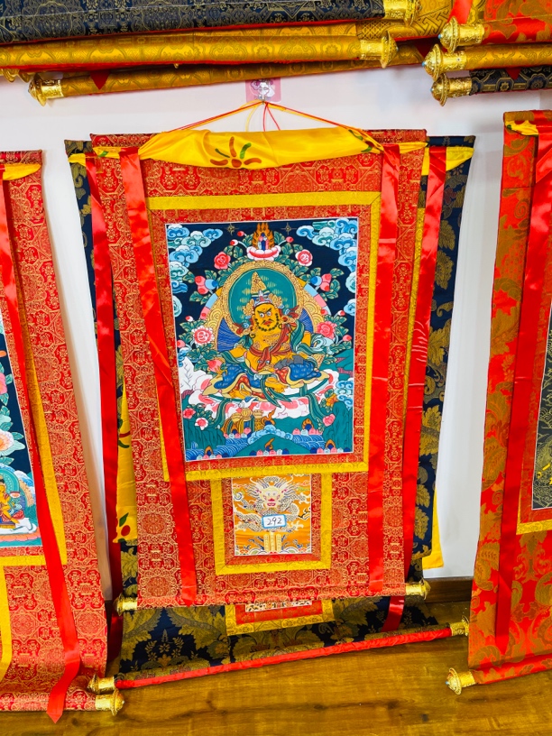 热贡精品唐卡黄财神手绘292