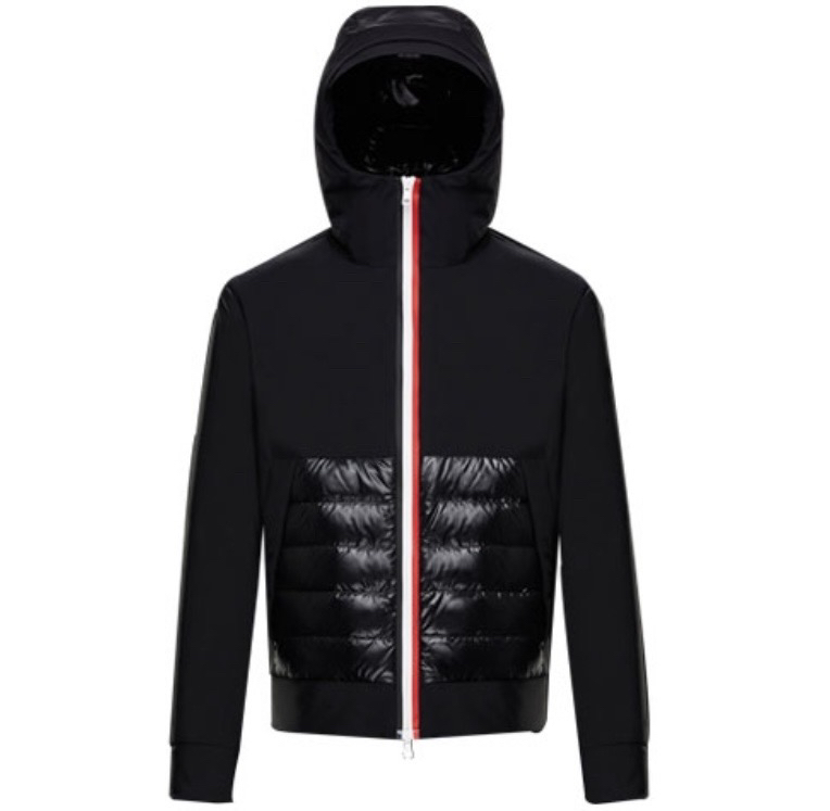 未使用 MONCLER 盟可睐彩条拉链轻薄羽绒服/5码/257162