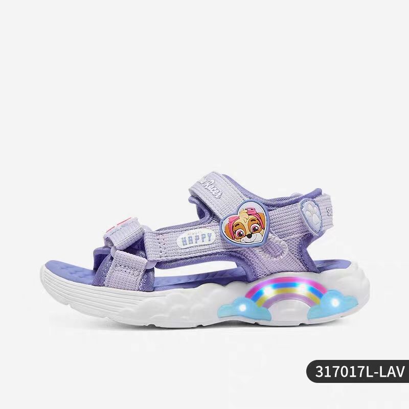 SKECHERS/斯凯奇2024夏季新款中大童汪汪队联名休闲闪灯凉鞋女童