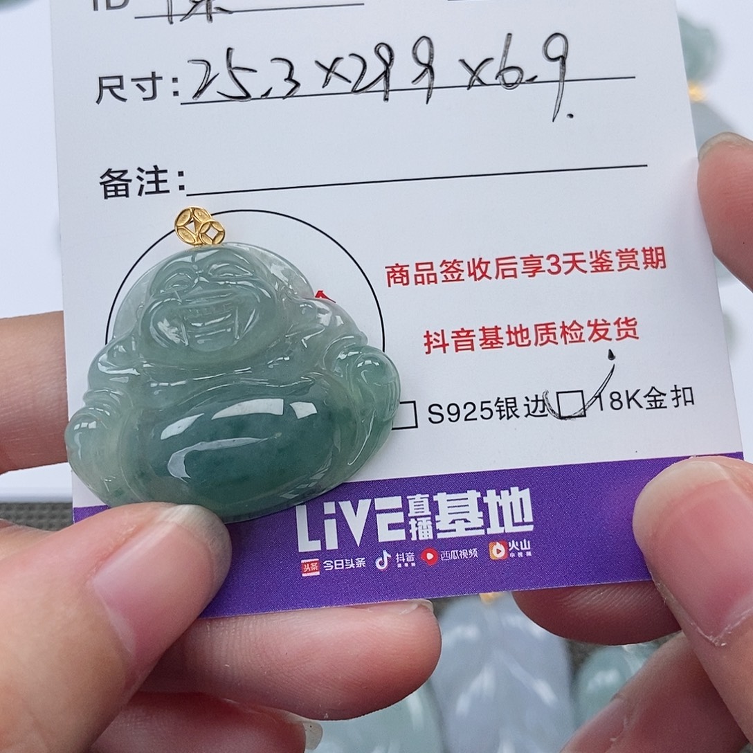 陈***肉翡翠未镶嵌颈饰翡翠