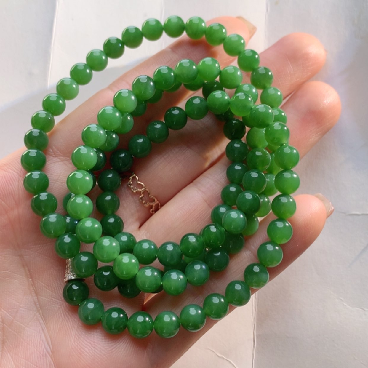 【闪购商品】和田玉（碧玉）颈饰银S925镶嵌碧玉颈饰