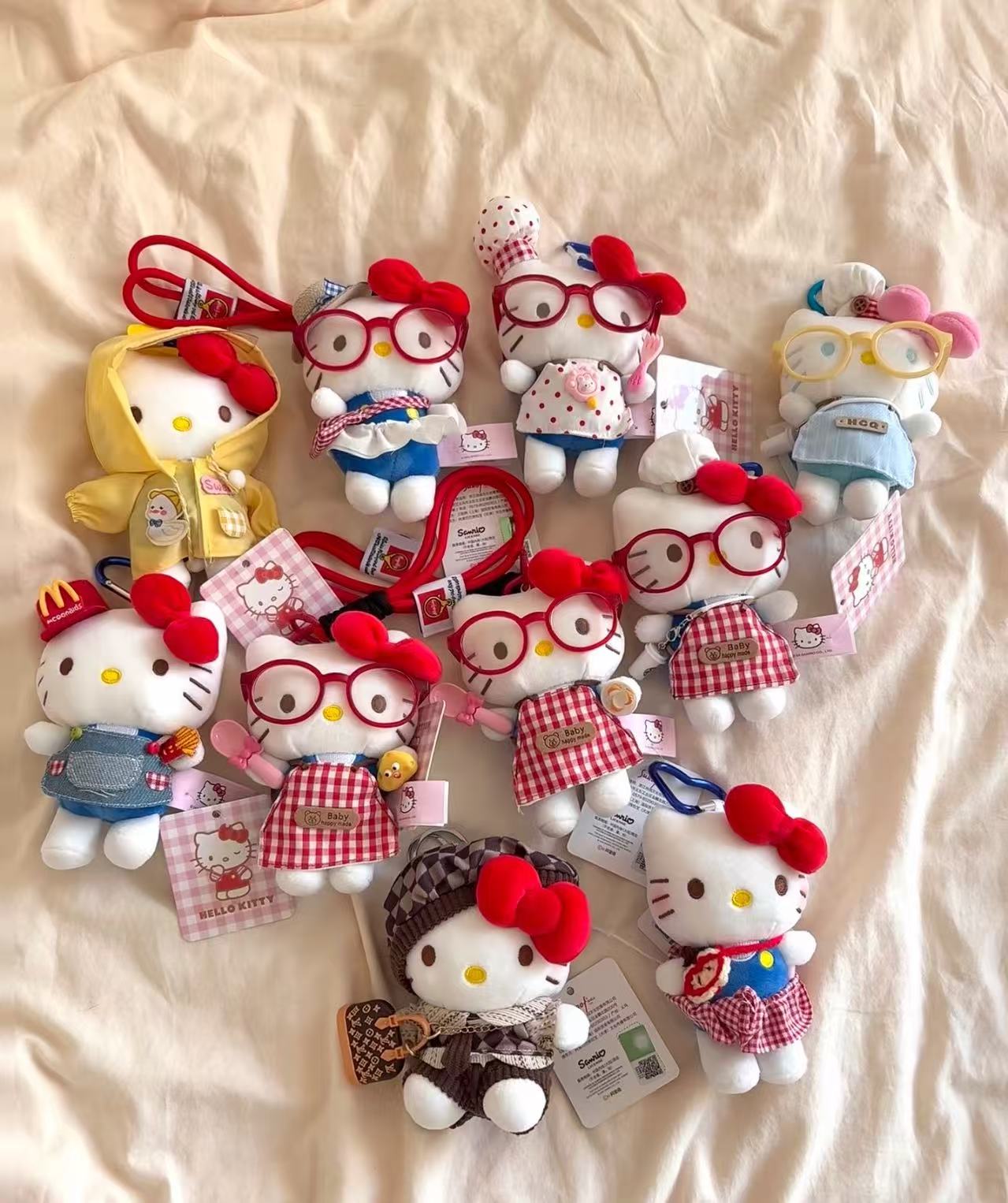 【正版】HelloKitty合集diy毛绒公仔手作可爱包挂件车载kitty挂件